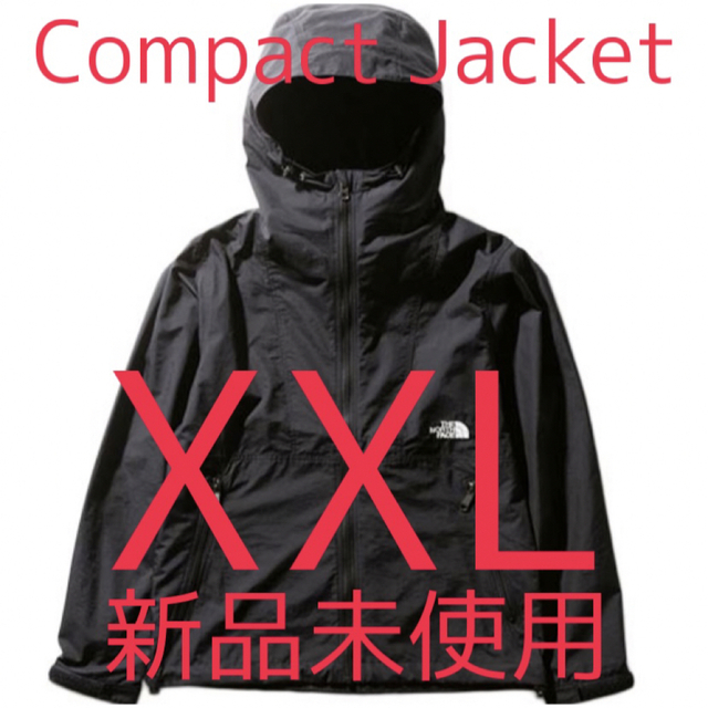 THE NORTH FACE(ザノースフェイス)の【新品未使用】ノースフェイス コンパクトジャケット  ブラック　XXL メンズのジャケット/アウター(ナイロンジャケット)の商品写真