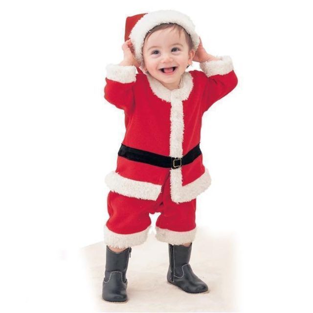 【90サイズ】クリスマス コスプレ キッズ サンタ 帽子 男の子 子供服