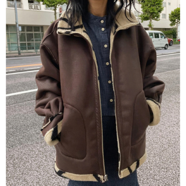 Ameri VINTAGE(アメリヴィンテージ)の【latina様専用】2WAY REVERSIBLE BOA JACKET レディースのジャケット/アウター(ブルゾン)の商品写真