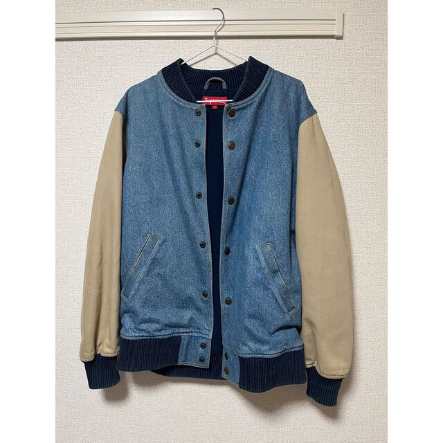 SUPREME Denim Twill Varsity Jacket SUPREME Denim Twill Varsity Jacket
