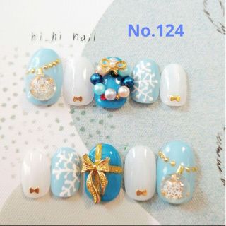 雪の結晶　ネイルチップ　nail