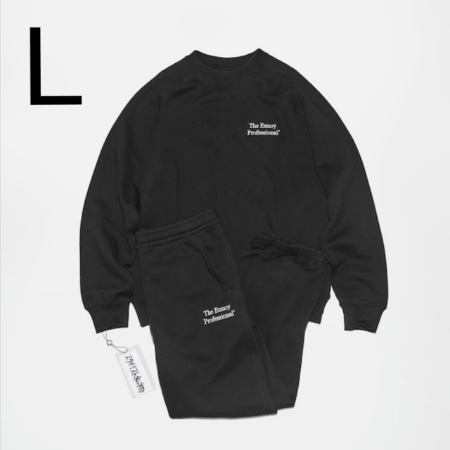 ENNOY スタイリスト私物 クルーネック スウェットパンツ 黒 L 今年人気