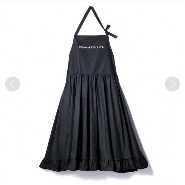 DEAN＆DELUCA×BEAMS COUTUREギャザーエプロンドレスブラック DEAN＆DELUCA×BEAMS COUTURE ギャザーのエプロンドレス ブラック