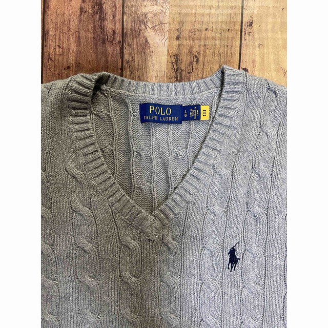 POLO RALPH LAUREN(ポロラルフローレン)の更に値下げ☆します！！！超美品☆ポロラルフローレン ケーブルニットコットンベスト メンズのトップス(ベスト)の商品写真