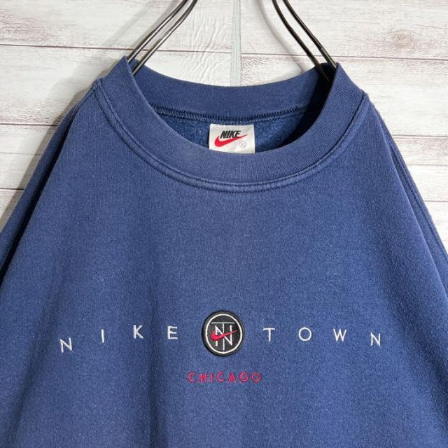 NIKE - 【USA製!!】ナイキ ✈︎刺繍 タウン ゆるだぼ 白タグ 裏起毛 肉