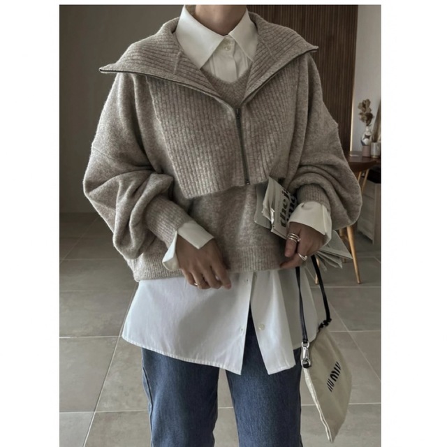 保証書付】 新品 zip turtle collar 2piece mulch knit eu-agencies.net