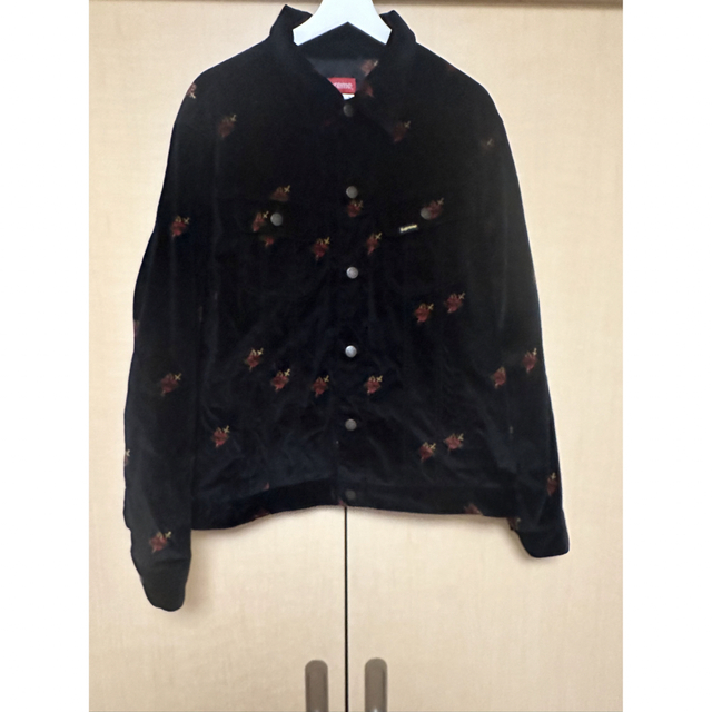 お得特価 Supreme - Supreme 17FW Velvet Trucker Jacket XL 黒の通販