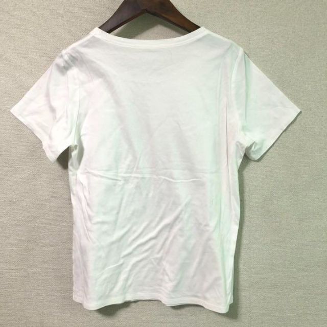 CORDIER(コルディア)の【しおちゃん様専用】美品 CORDIER 半袖　Tシャツ  デザイン柄　白　L レディースのトップス(Tシャツ(半袖/袖なし))の商品写真