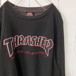 スラッシャー(THRASHER)のスラッシャー　インディペンデント　ロンT カットソー　Tシャツ　古着　フェード(Tシャツ/カットソー(半袖/袖なし))