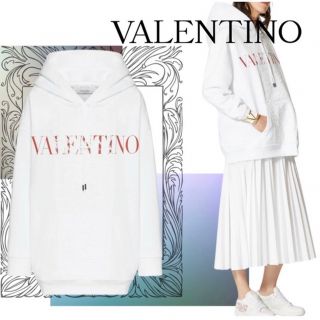 ヴァレンティノ(VALENTINO)のtk様専用【新品】VALENTINOジャージーXヘビーレース☆スウェットパーカー(トレーナー/スウェット)