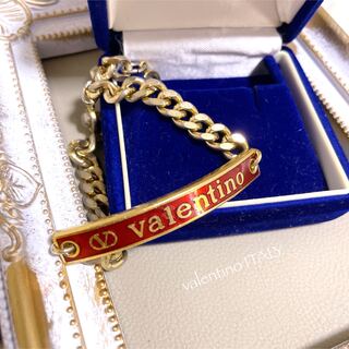 ヴァレンティノ(VALENTINO)の【valentino ITALY】ゴールドプレートブレスレット　ヴィンテージ(ブレスレット/バングル)