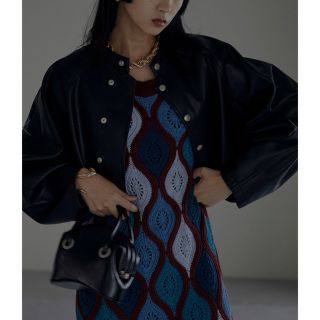 Ameri VINTAGE - Ameri ROUND SHORT FAKE LEATHER JACKETの通販|ラクマ