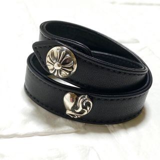 クロムハーツ(Chrome Hearts)の❤️クロムハーツ❤️ダブルラップ ブレスレット クロスボール ハート(ブレスレット/バングル)