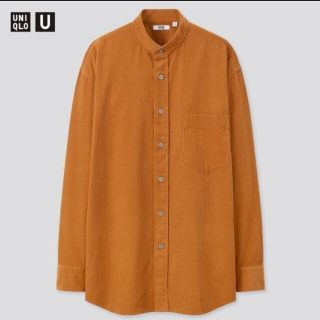 ユニクロ(UNIQLO)のコーデュロイ ワイドフィットスタンドカラーシャツ ユニクロU Sサイズ(シャツ)