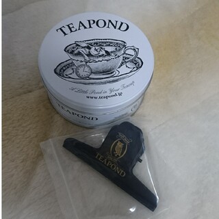 TEAPOND ティーポンド セイロン　紅茶缶　クリップ付き(茶)