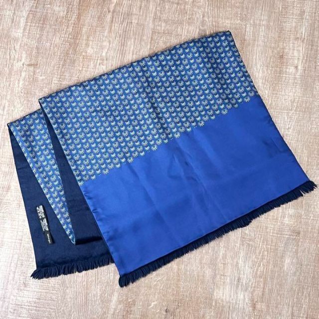 クリアランス特売 【美品】エルメス マフラー シルク/アンゴラ ブルー