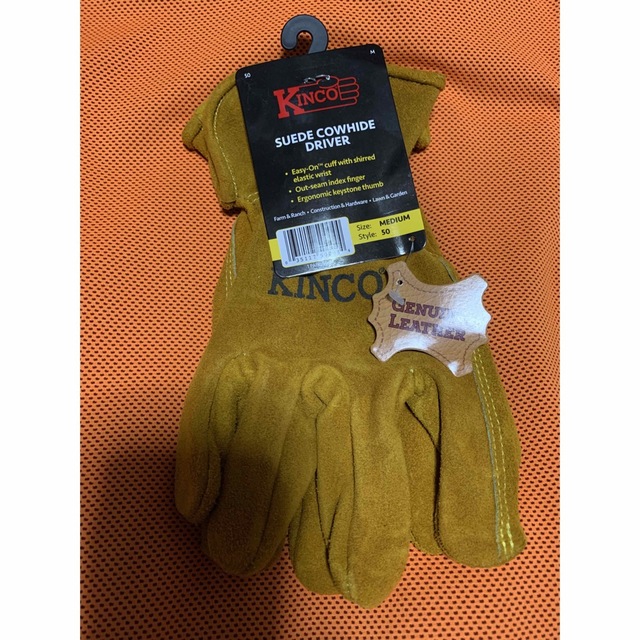 未使用　Kinco Gloves キンコグローブ　牛革　サイズM スポーツ/アウトドアのアウトドア(その他)の商品写真