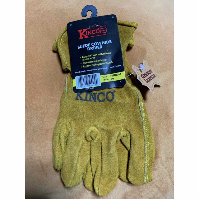 未使用　Kinco Gloves キンコグローブ　牛革　サイズM スポーツ/アウトドアのアウトドア(その他)の商品写真