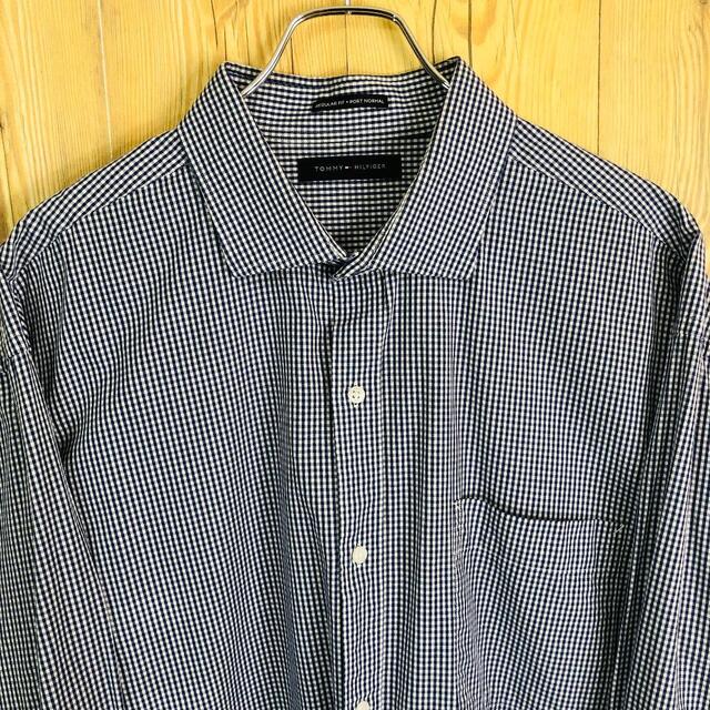 『ギンガムチェック』90s  チェックシャツ 長袖シャツ トミーヒルフィガー 3