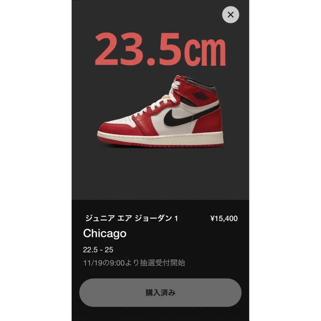 エアジョーダン1 GS シカゴ AIR JORDAN1 GS CHICAGO