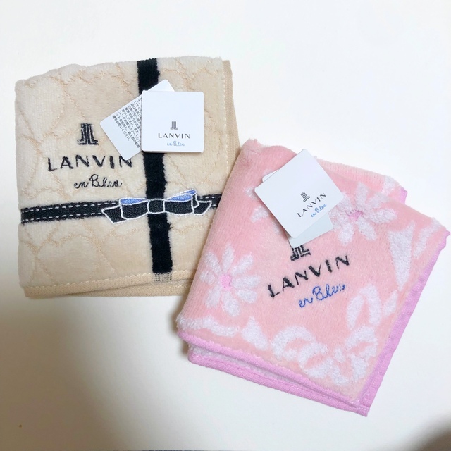 LANVIN en Bleu(ランバンオンブルー)のLanvin en Blue ランバンオンブルー　タオルハンカチ レディースのファッション小物(ハンカチ)の商品写真