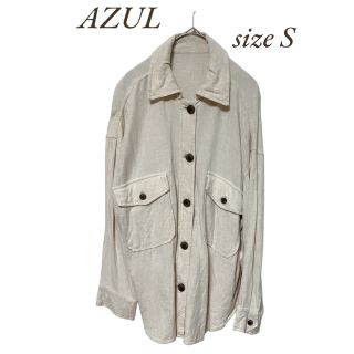 アズールバイマウジー(AZUL by moussy)のAZUL 生成シャツ　size S(シャツ/ブラウス(長袖/七分))