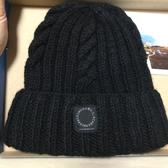 メンズ山と道 - Merino Knit Cap（Black）