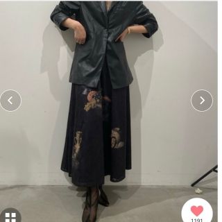 Ameri VINTAGE - FLORENCE JACQUARD LACE SKIRTの通販 by うどんより