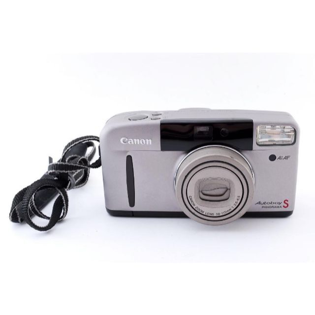 【完動品】Canon Autoboy S　純正ストラップ付　フィルムカメラ38㎜‐115㎜絞り値