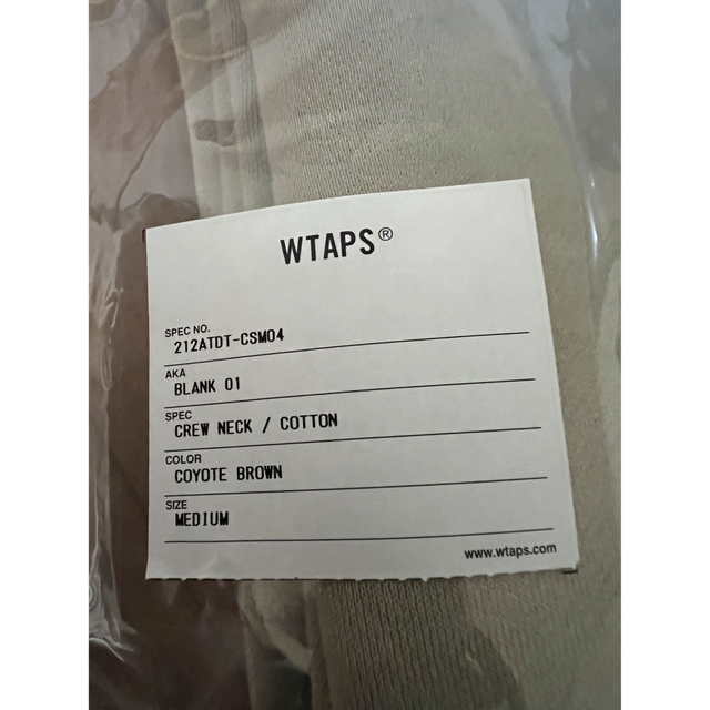 W)taps(ダブルタップス)のwtaps 21aw BLANK 01 COYOTE BROWN サイズM メンズのトップス(スウェット)の商品写真