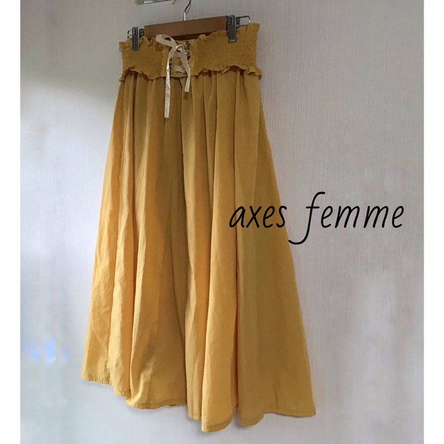 axes femme(アクシーズファム)のaxes femme ベルト付きロングスカート フレアー Mサイズ / USED レディースのスカート(ロングスカート)の商品写真