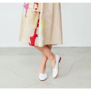 SALE MARTINIANO Glove Flat Shoes White(バレエシューズ)