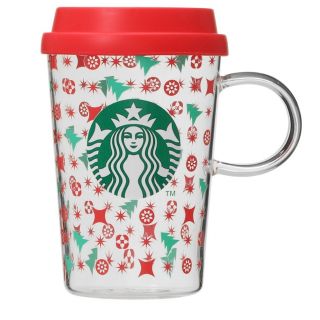 スターバックスコーヒー(Starbucks Coffee)のスターバックス　ホリデー2022耐熱グラスマグRED CUP355ml(グラス/カップ)