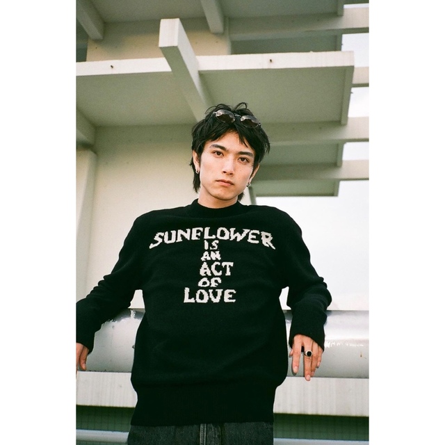 Sunflower ブラック ニット camping.com