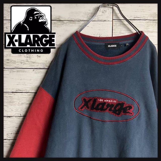 ばんばんざいみゆ着用】XLARGE 刺繍 パイルロゴ 即完売 スウェット希少-