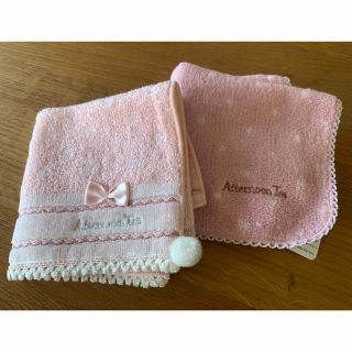 アフタヌーンティー(AfternoonTea)の Afternoon Tea アフタヌーンティー　タオルハンカチ2枚セットピンク(ハンカチ)