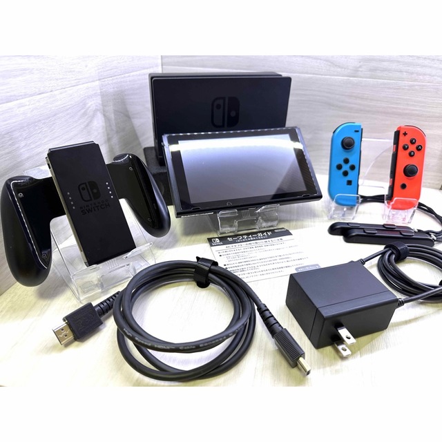 ゲームソフト/ゲーム機本体豪華おまけ付き！完品ですぐに遊べる液晶新型Nintendo Switch本体一式