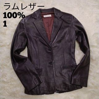 マニックス(manics)のmanics ラムレザー100% 1 こげ茶色(ライダースジャケット)