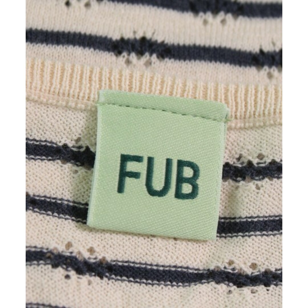 FUB ファブ ニット 150 ベージュx紺(ボーダー) 【古着】【中古】 キッズ/ベビー/マタニティのキッズ服女の子用(90cm~)(ニット)の商品写真