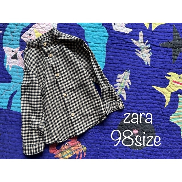 ZARA KIDS(ザラキッズ)のザラ　ギンガムチェックシャツ & チェックパンツ キッズ/ベビー/マタニティのキッズ服男の子用(90cm~)(ブラウス)の商品写真