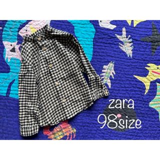 ザラキッズ(ZARA KIDS)のザラ　ギンガムチェックシャツ & チェックパンツ(ブラウス)