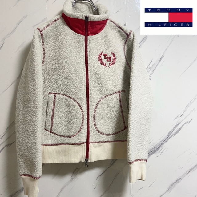 TOMMY HILFIGER(トミーヒルフィガー)のTOMMY HILFIGERトミーヒルフィガースポーツ　ボアジャケット　S レディースのジャケット/アウター(その他)の商品写真