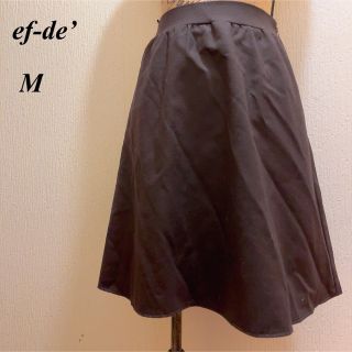 エフデ(ef-de)の美品★ef-de’★エフデ★ブラウンウールフレアスカート★ロングスカート★M(ロングスカート)