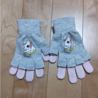 エイチアンドエム(H&M)の手袋　キッズ　女児　ユニコーン　Ｈ＆Ｍ　ピンク(手袋)