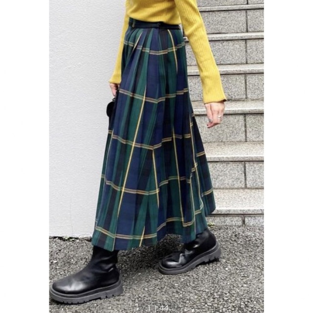 coen(コーエン)のcoenチェックプリーツスカート レディースのスカート(ロングスカート)の商品写真