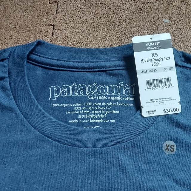 patagonia(パタゴニア)のpatagonia　メンズTシャツ　M's Live SimplyText T メンズのトップス(Tシャツ/カットソー(半袖/袖なし))の商品写真