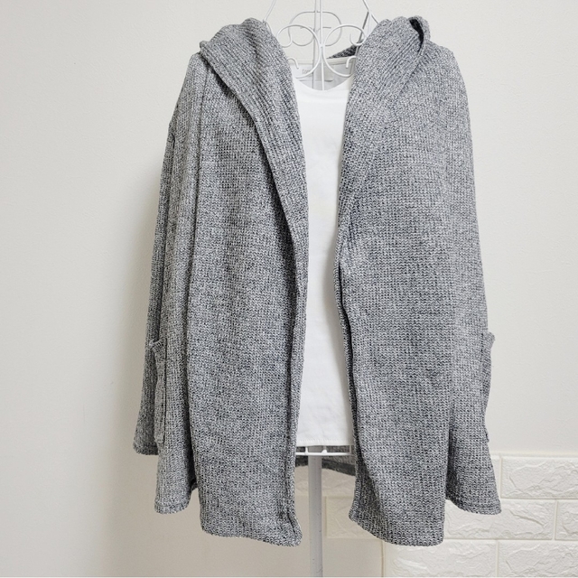 INGNI 美品 INGNI ロングカーディガン M グレー きれいめ 千鳥柄風 完売品の通販 by coco イング レディース ロングカーディガン グレー M