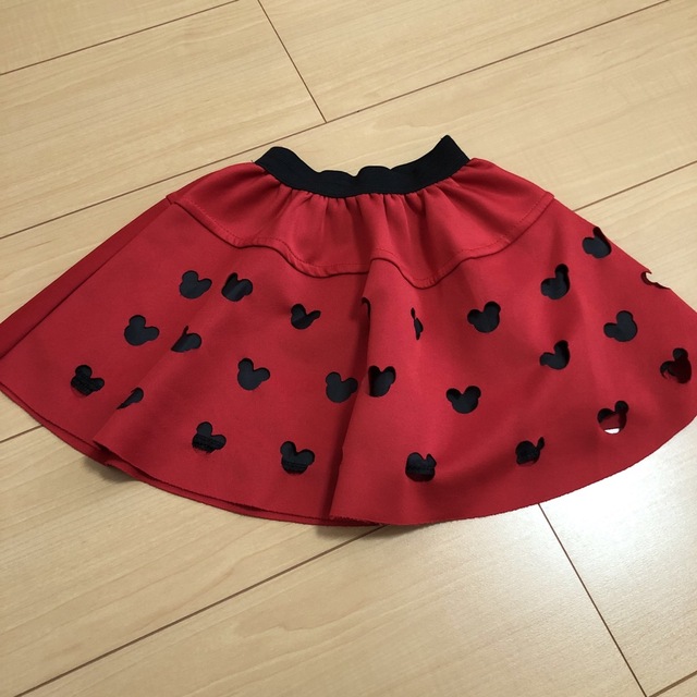 ミニーちゃんセットアップ　上黒　下赤90 キッズ/ベビー/マタニティのキッズ服女の子用(90cm~)(その他)の商品写真