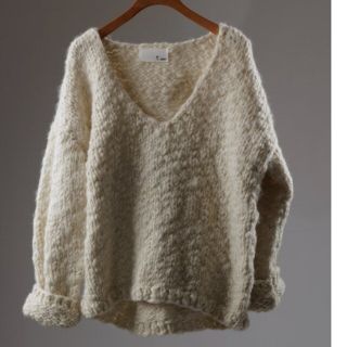 t. japan　v neck hand knit(ニット/セーター)