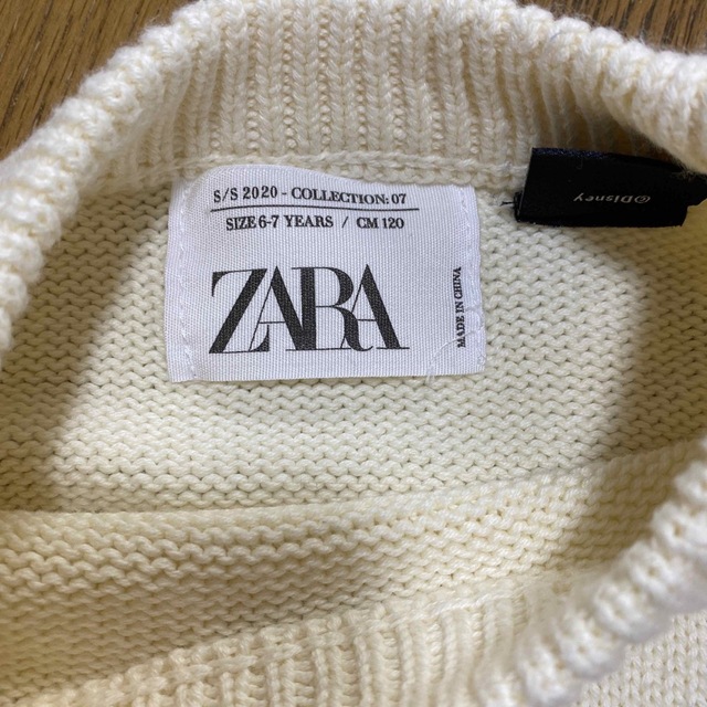 ZARA KIDS(ザラキッズ)のミッキー柄編みのニット　zara kids 美品120 キッズ/ベビー/マタニティのキッズ服女の子用(90cm~)(ニット)の商品写真